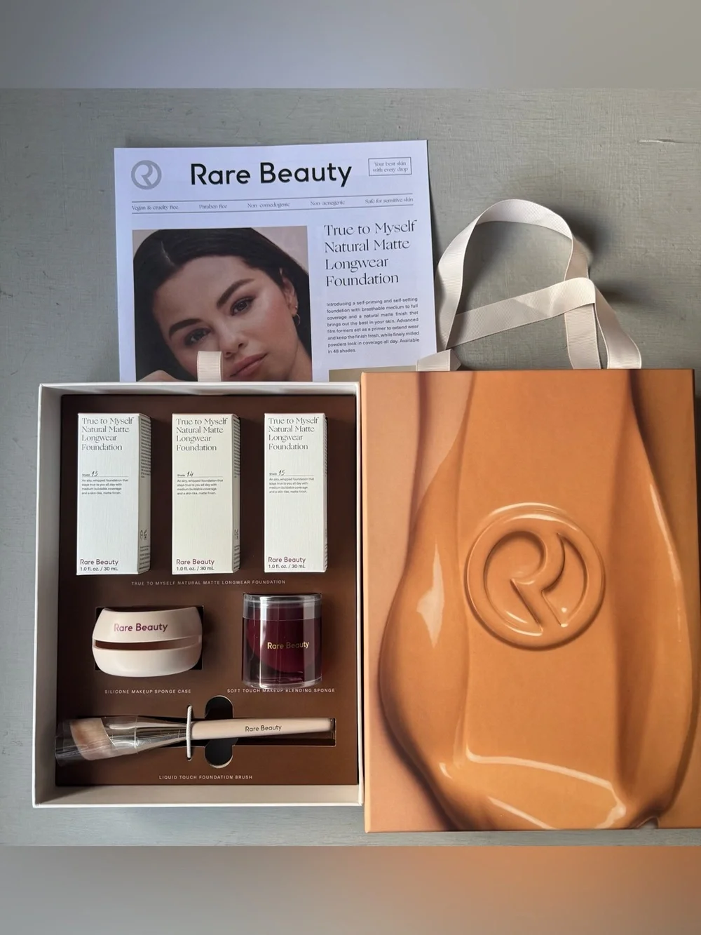 NWT Rare Beauty True to Myself Matte Longwear Foundation Box Bundle